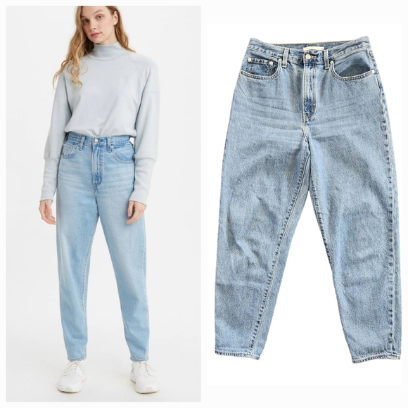 Levi's Premium High Loose Taper Jeans Light Wash 30x31 - Picture 1 of 15